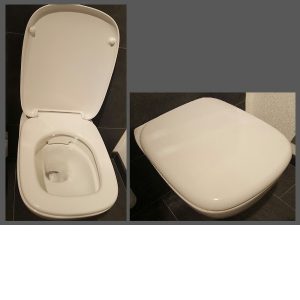 Cara WC-Sitz mit Deckel, weiss Scharniere Edelstahl, mit Absenkautomatik